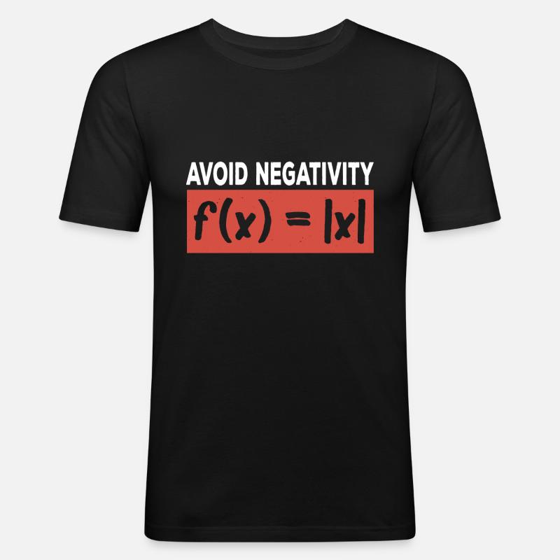 Avoid Negativity Mathematics Function Math - Männer Slim Fit T-Shirt - Schwarz