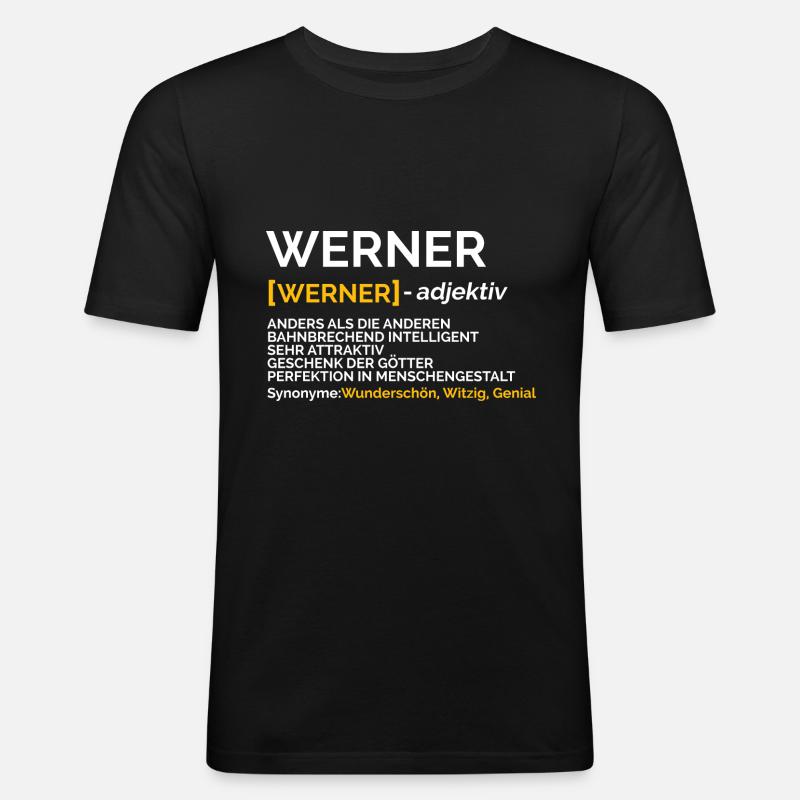 Werner - T-shirt près du corps Homme - noir