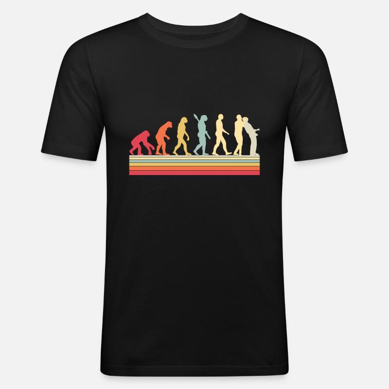 Evolution Self Defense Krav Maga - Männer Slim Fit T-Shirt - Schwarz
