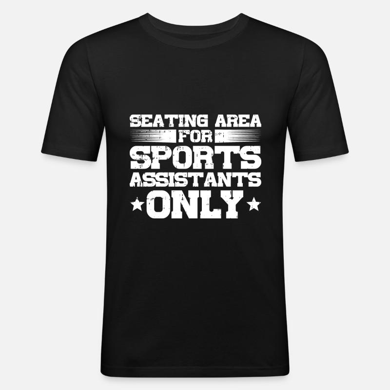 Sportassistent - Männer Slim Fit T-Shirt - Schwarz