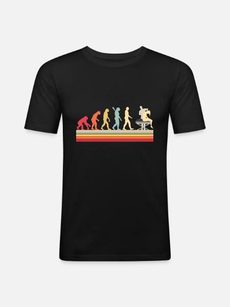 Evolution Physiotherapy Chiropractic - Männer Slim Fit T-Shirt - Schwarz
