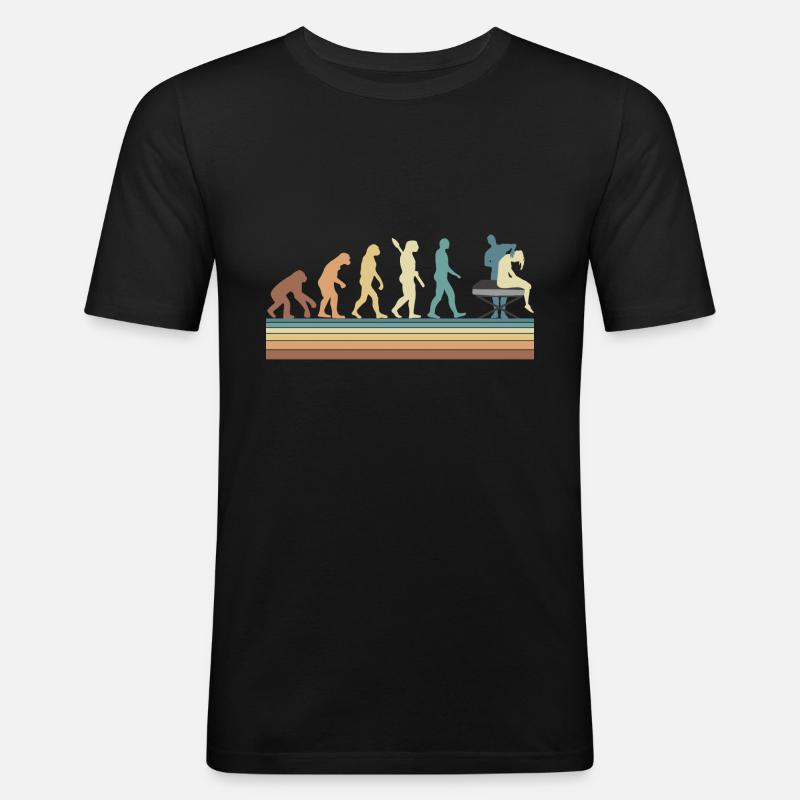 Evolution Physiotherapy Chiropractic - Männer Slim Fit T-Shirt - Schwarz