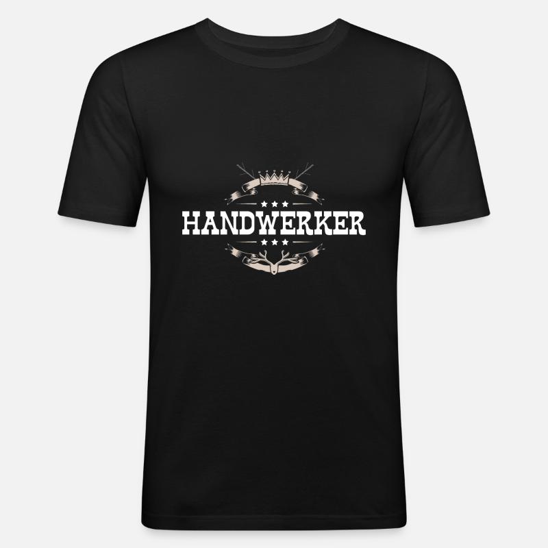 Handwerker Beruf - Männer Slim Fit T-Shirt - Schwarz