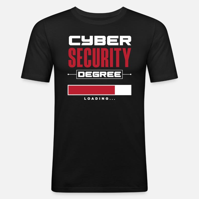 Cyber Security Degree Loading - Men's Slim Fit T-Shirt - black