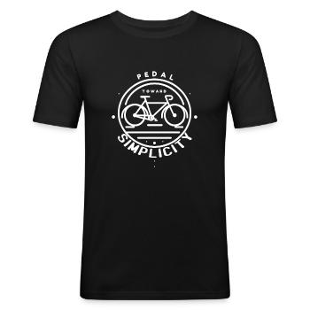 Embrace Simplicity Minimalist - Men's Slim Fit T-Shirt - black - Front - Nik (191cm)