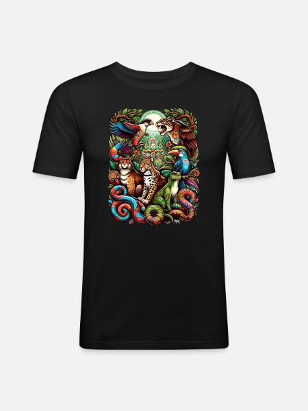 Ayahuasca Animal Spirit Guide - Men's Slim Fit T-Shirt - black