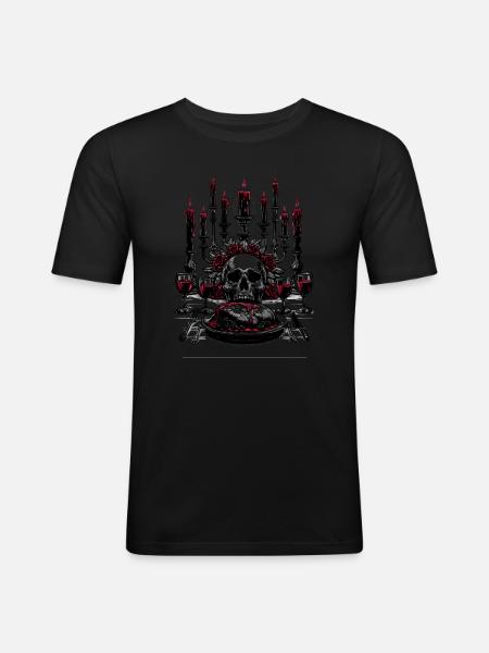 Gothic Macabre Feast Gothic Winter - Men's Slim Fit T-Shirt - black