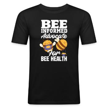 Beekeeper Heartbeat Honeycomb Love Pollination - Men's Slim Fit T-Shirt - black - Front - Nik (191cm)