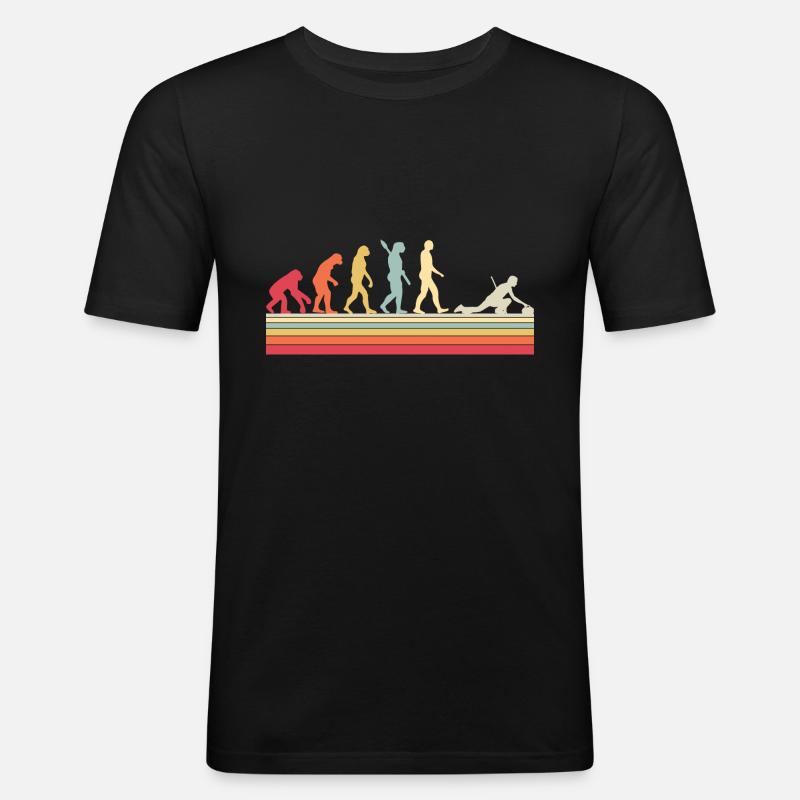 Équipe de curling Evolution - T-shirt près du corps Homme - noir