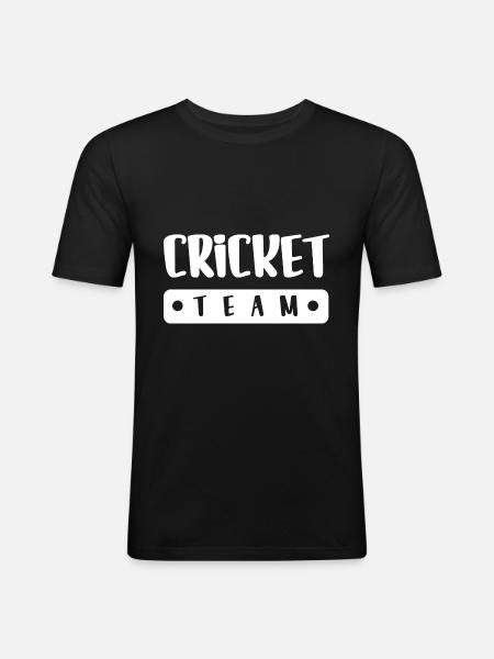 Cricket Team - Men's Slim Fit T-Shirt - black