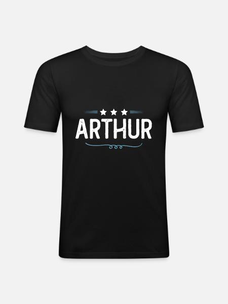Arthur - Men's Slim Fit T-Shirt - black