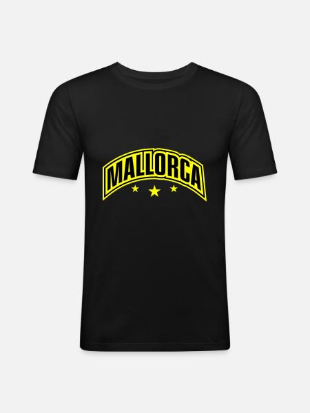 Mallorca Font - Men's Slim Fit T-Shirt - black