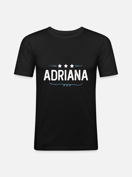 Adriana - Men's Slim Fit T-Shirt - black