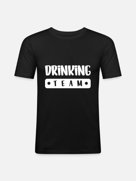 Drinking Team - Men's Slim Fit T-Shirt - black