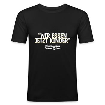 Lehrer Schule Lehrerin Unterricht Geschenk - Männer Slim Fit T-Shirt - Schwarz - Vorne - Nik (191cm)