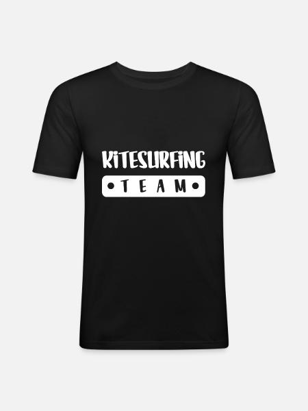 Équipe de kitesurf - T-shirt près du corps Homme - noir