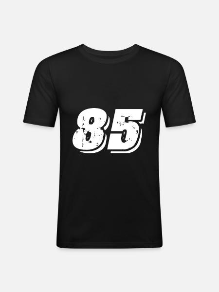 85 number symbol - Men's Slim Fit T-Shirt - black