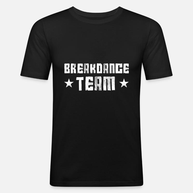 Breakdance Team - Männer Slim Fit T-Shirt - Schwarz