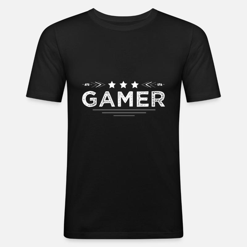 Gamer Beruf - Männer Slim Fit T-Shirt - Schwarz