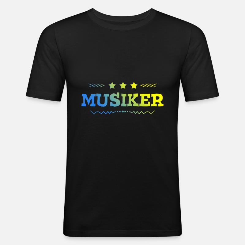 Musiker Beruf - Männer Slim Fit T-Shirt - Schwarz