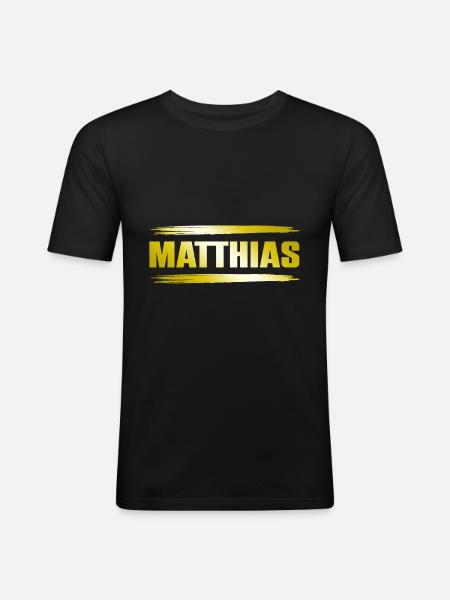 Matthias - Men's Slim Fit T-Shirt - black