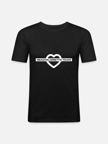 Bachelorette Team Heart - Men's Slim Fit T-Shirt - black