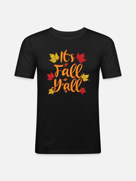It’s Fall Y’all - Autumn Lover - T-shirt près du corps Homme - noir