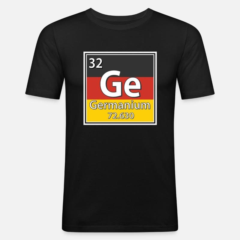 Periodensystem der Germanium-Elemente - Männer Slim Fit T-Shirt - Schwarz
