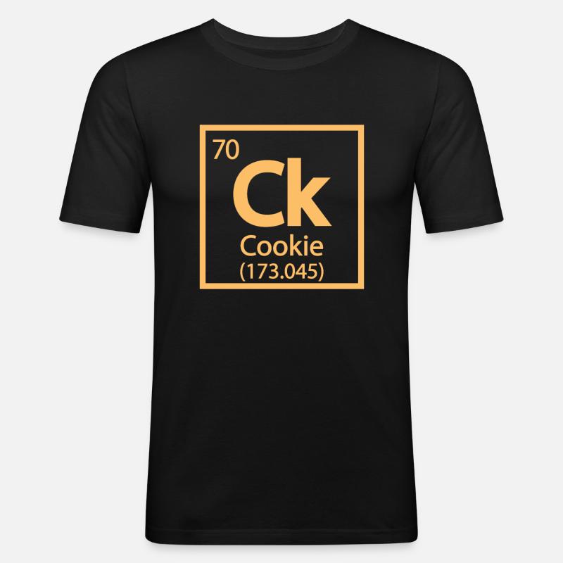 Cookie Element - Periodensystem Lustig - Männer Slim Fit T-Shirt - Schwarz