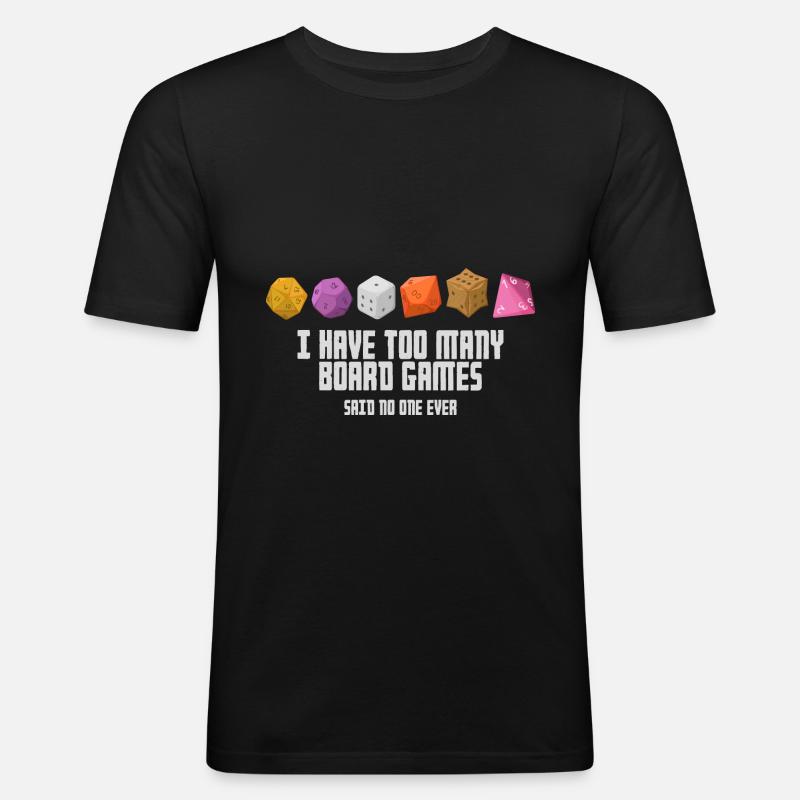 Brettspiel - Männer Slim Fit T-Shirt - Schwarz