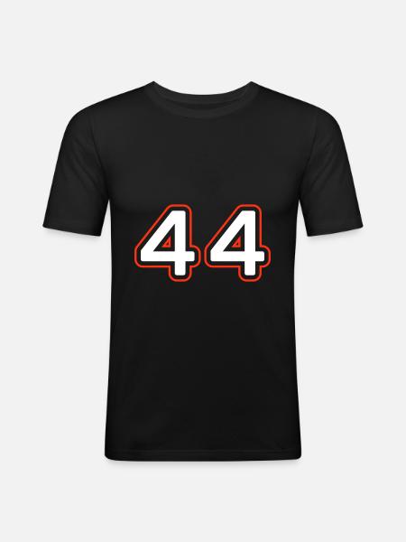 44 number symbol - Men's Slim Fit T-Shirt - black