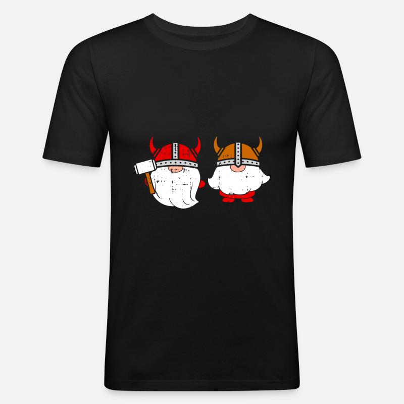 Norwegen - Männer Slim Fit T-Shirt - Schwarz