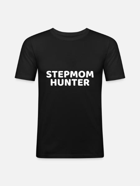 Stepmom Hunter Geschenk - Männer Slim Fit T-Shirt - Schwarz