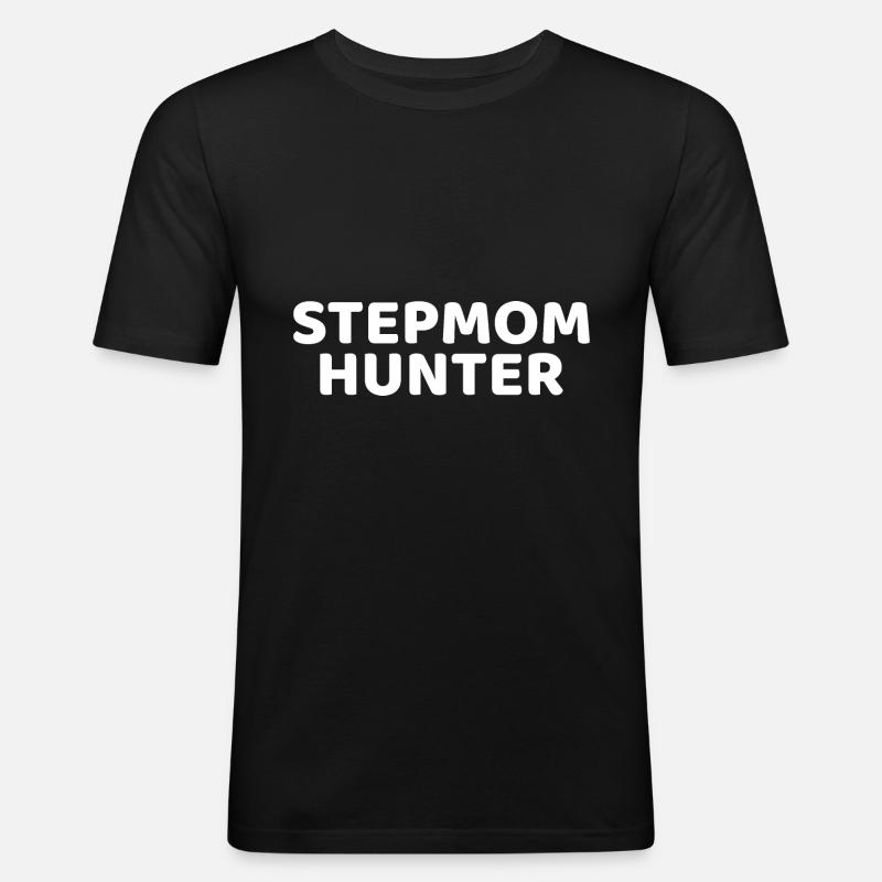 Stepmom Hunter Geschenk - Männer Slim Fit T-Shirt - Schwarz