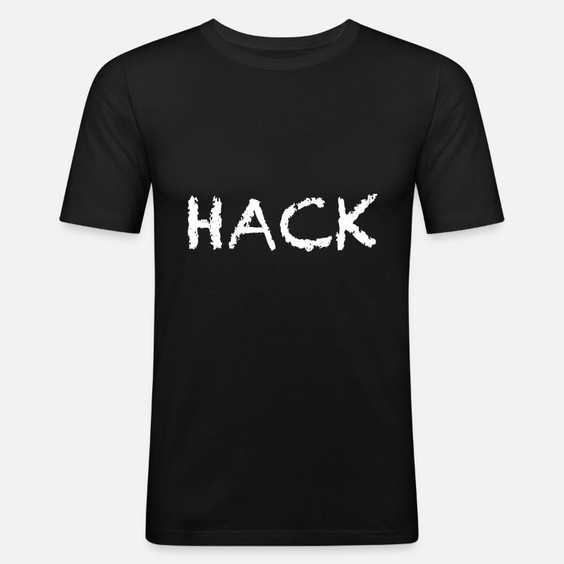 Hack Fleischer Fasching Verkleidung Geschenk - Männer Slim Fit T-Shirt - Schwarz