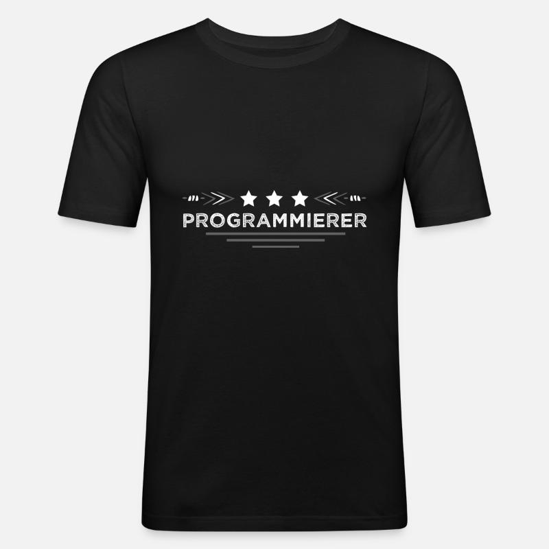Programmierer Beruf - Männer Slim Fit T-Shirt - Schwarz