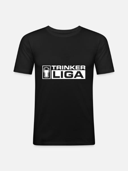 Trinker Liga - Männer Slim Fit T-Shirt - Schwarz