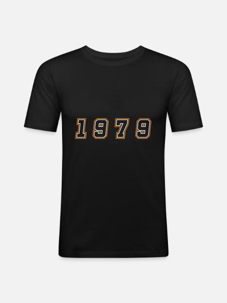 1979 Year Number - Men's Slim Fit T-Shirt - black