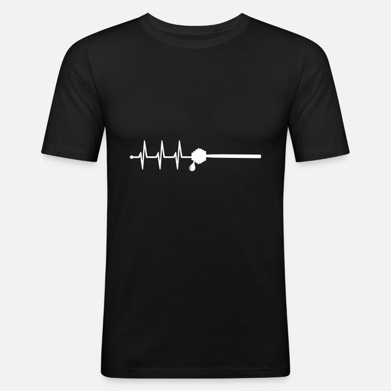 Stick chisel pulse beekeeper - Men's Slim Fit T-Shirt - black