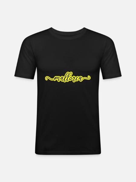Mallorca Heart Love - Men's Slim Fit T-Shirt - black
