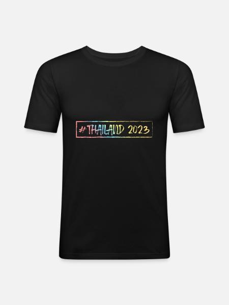 Thaïlande 2023 - T-shirt près du corps Homme - noir