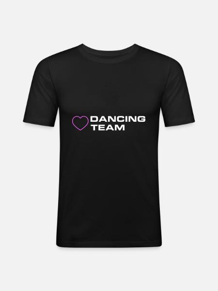 Dancing Team Heart - Men's Slim Fit T-Shirt - black