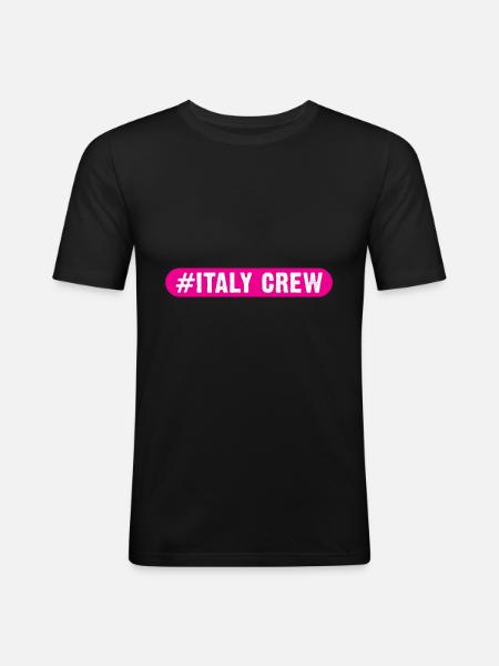 Italy Crew - Men's Slim Fit T-Shirt - black