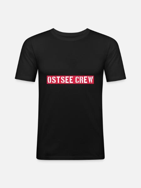 Ostsee Crew - Männer Slim Fit T-Shirt - Schwarz