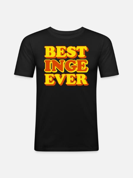 Inge First Name Funny Gift - Men's Slim Fit T-Shirt - black