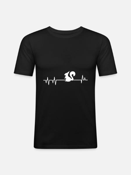 Squirrel squirrel squirrel-lover-S - Men's Slim Fit T-Shirt - black