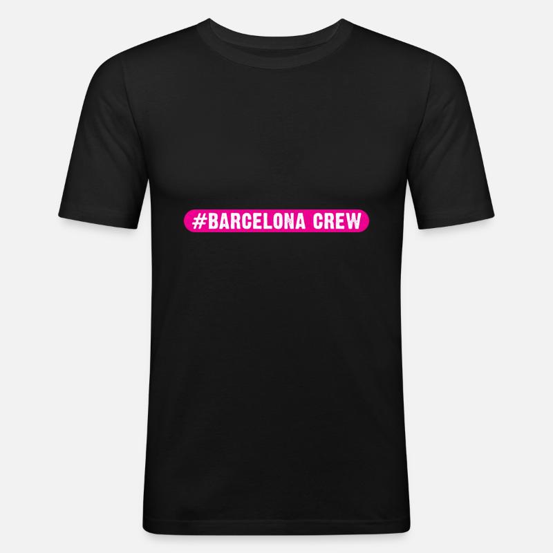Barcelona Crew - Men's Slim Fit T-Shirt - black