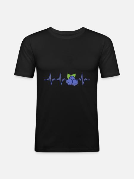 blueberries - Men's Slim Fit T-Shirt - black
