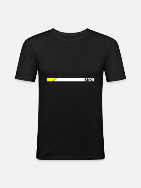 2024 année - T-shirt près du corps Homme - noir