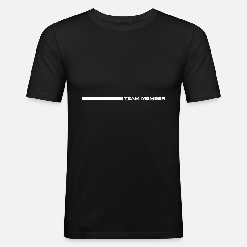 Membres de l’équipe - T-shirt près du corps Homme - noir